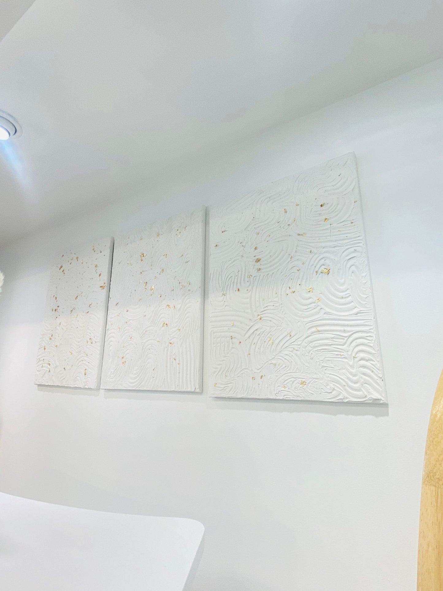 Set of 3 Textured Art l Handmade Textured Art l Textured Art for Large Spaces l Minimalist Textured Art l Abstract Art