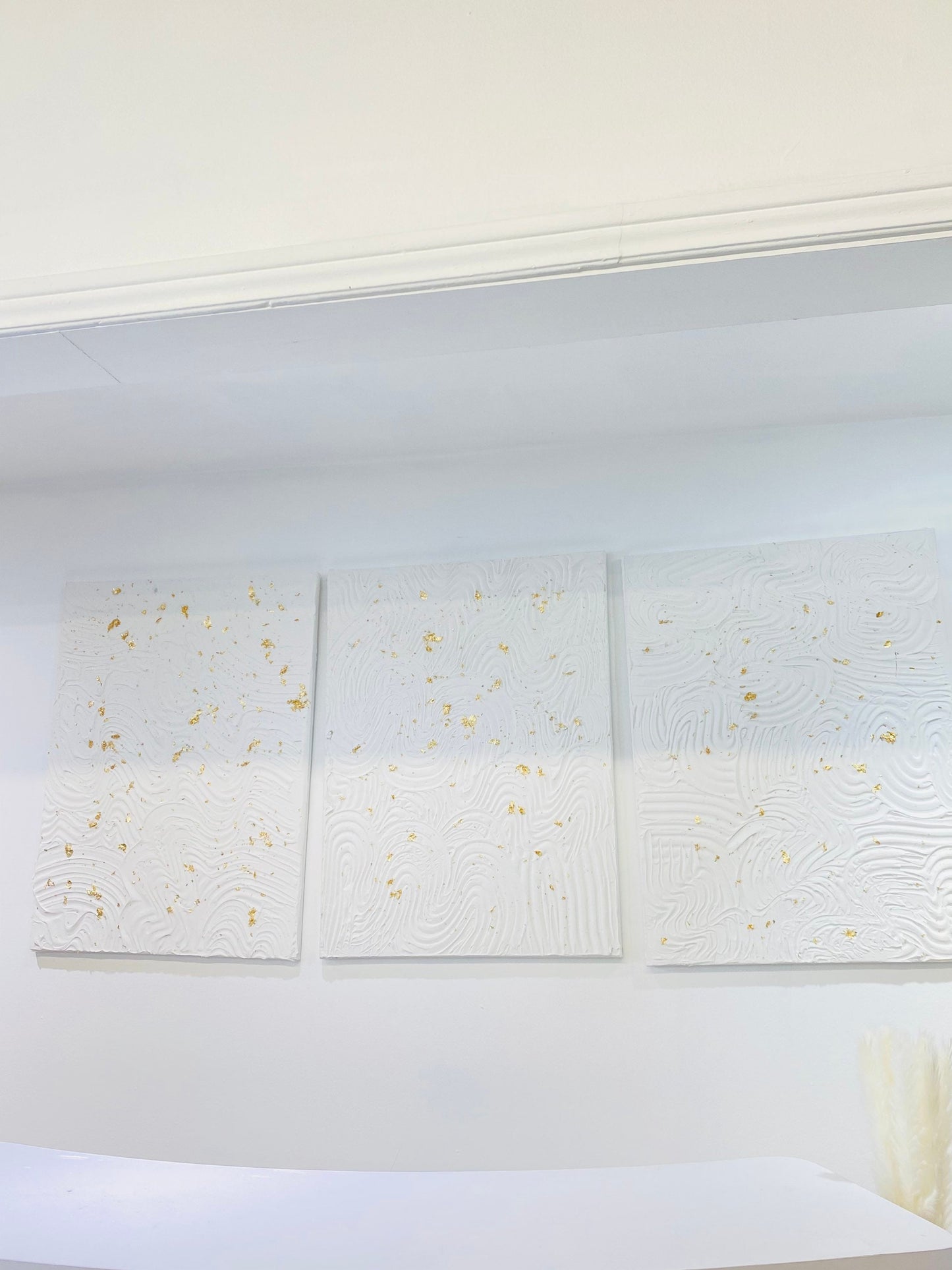 Set of 3 Textured Art l Handmade Textured Art l Textured Art for Large Spaces l Minimalist Textured Art l Abstract Art