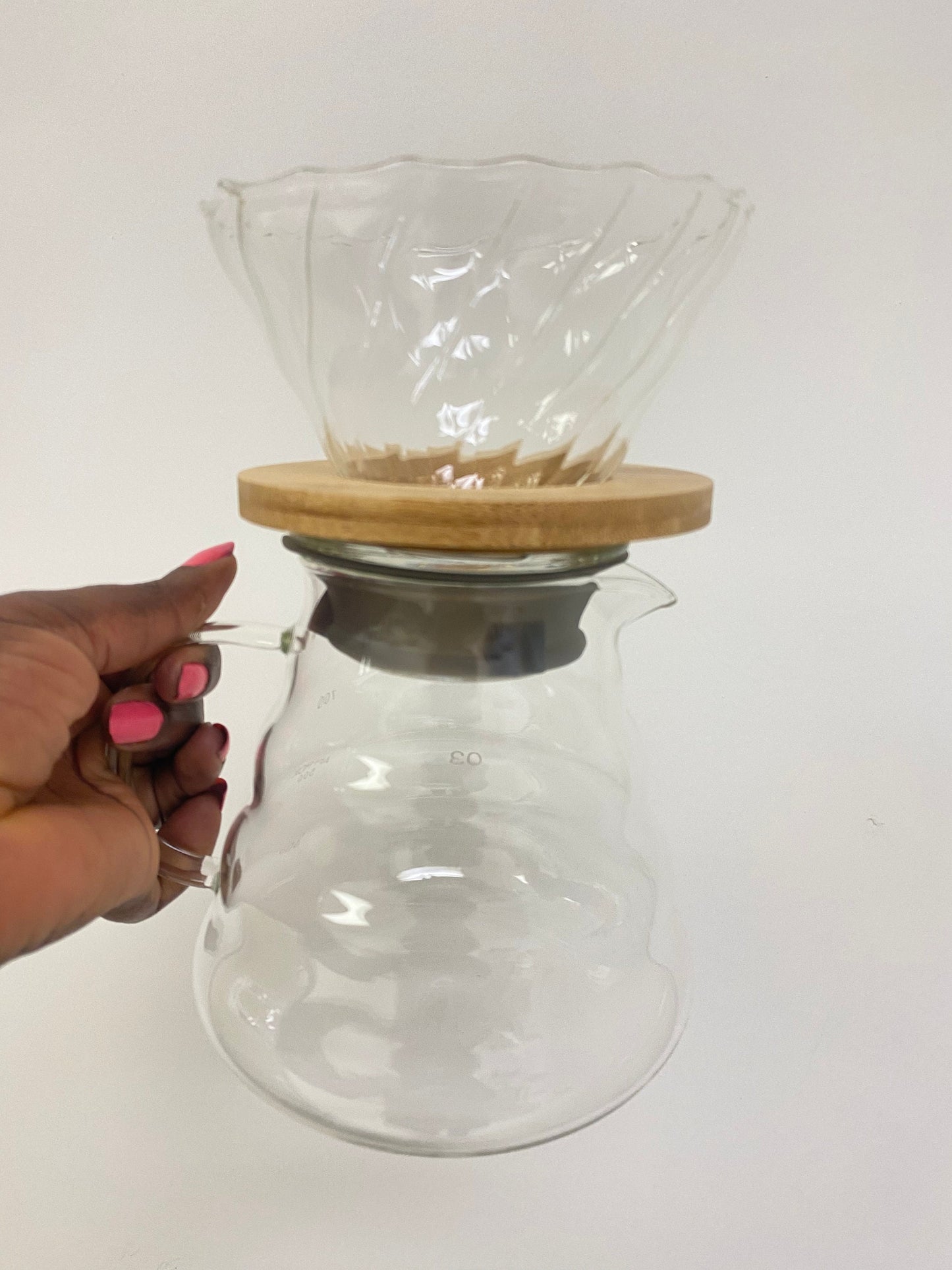 Bamboo Glass Coffee Dripper Set