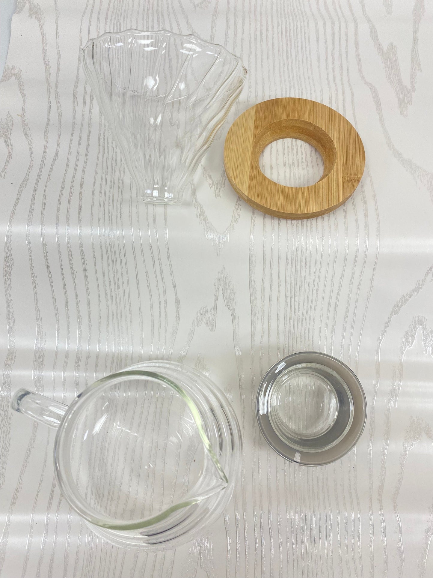Bamboo Glass Coffee Dripper Set