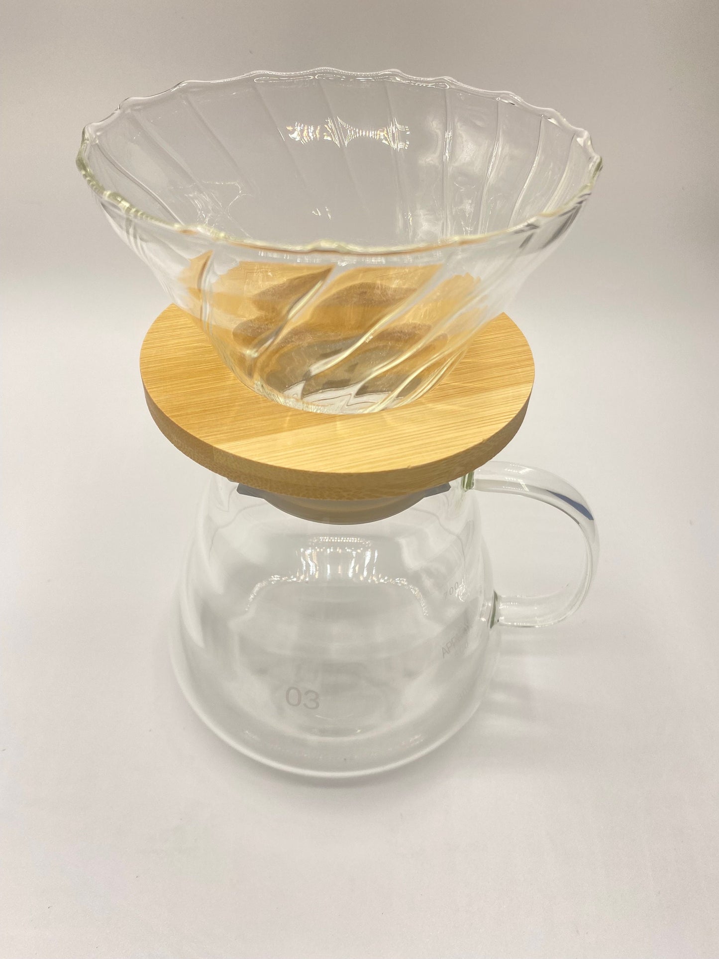 Bamboo Glass Coffee Dripper Set