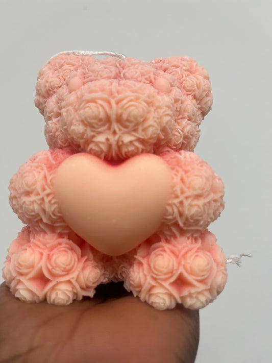 Scented Rose Bear Candle