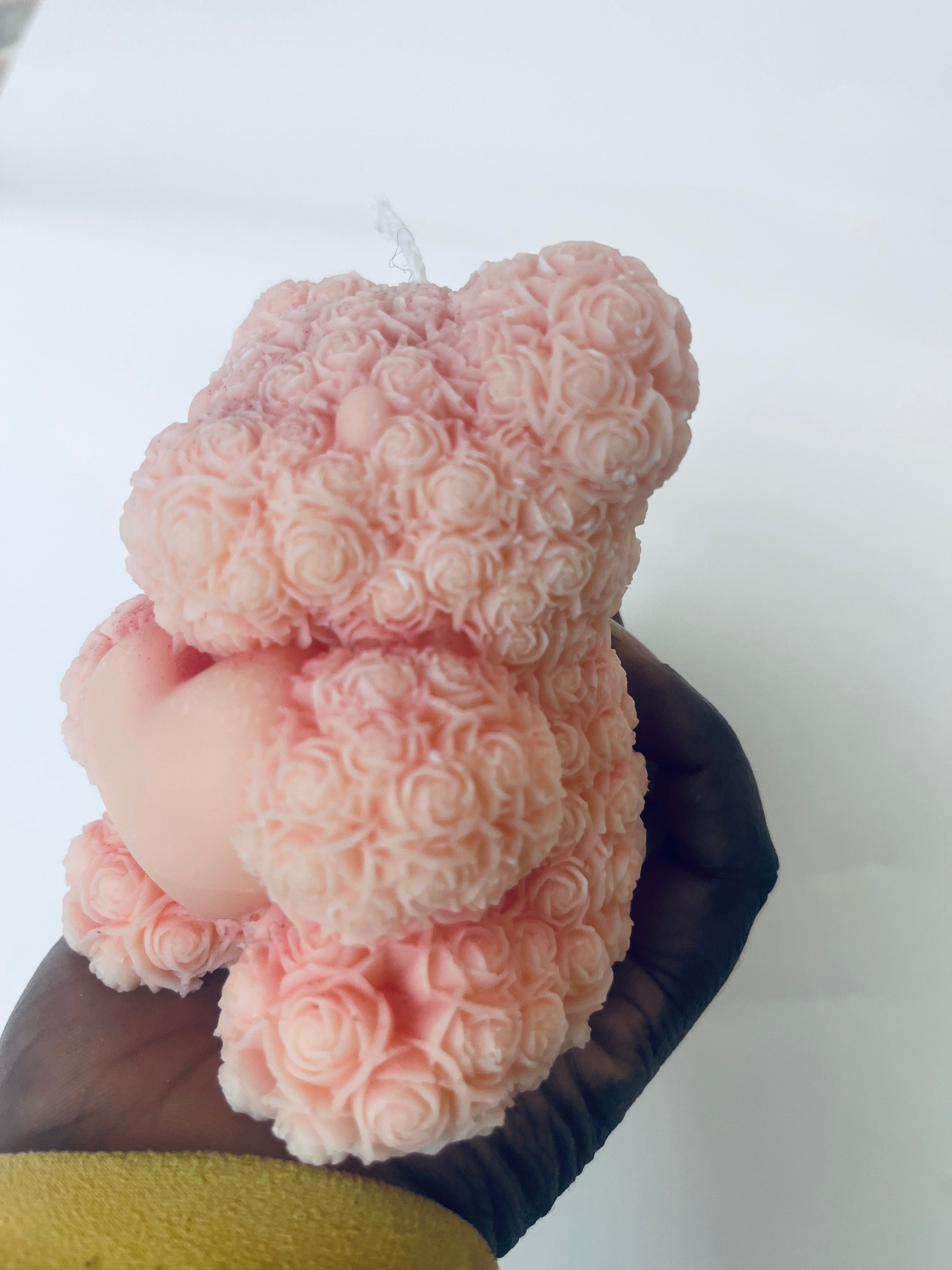 Rose Teddy Bear Candle