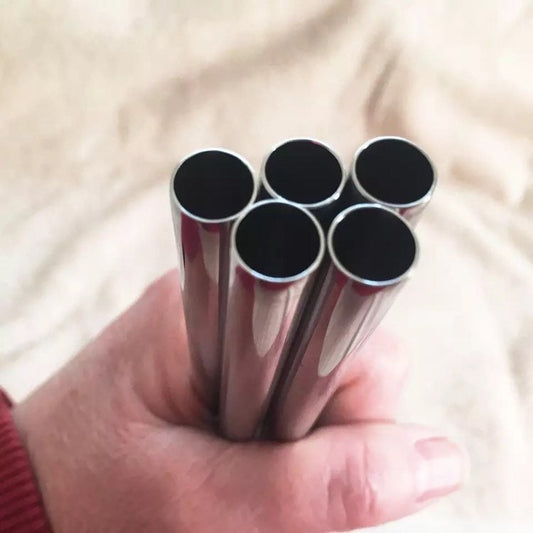 One Large stainless steel straws