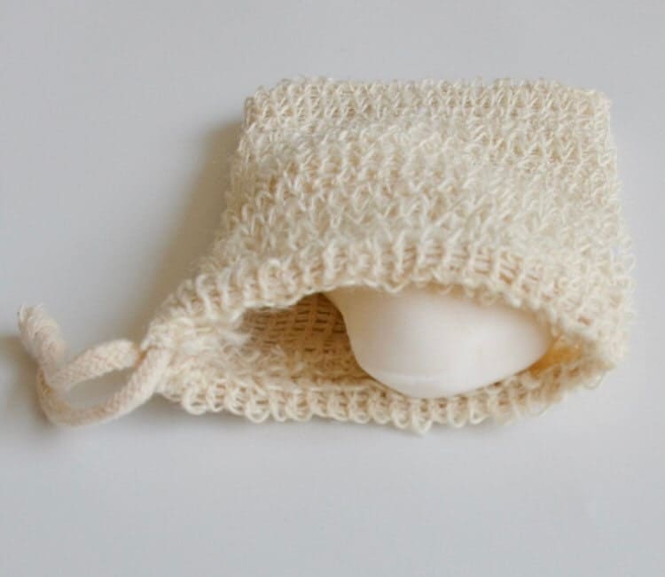 Natural Sisal Soap Bag Pouch Zero Waste organic soap bag 100% natural fiber Soap Saver Soap Bag Body Scrubber Exfoliator Bag