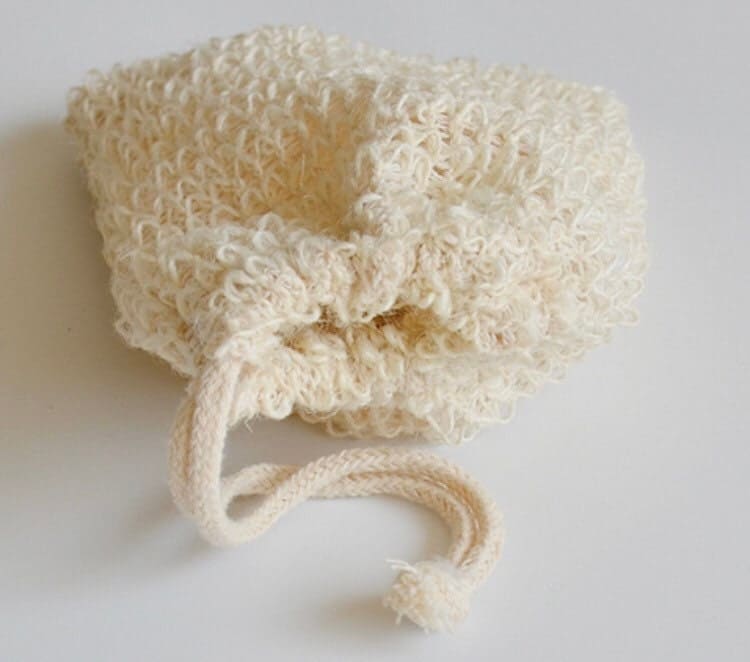 Natural Sisal Soap Bag Pouch Zero Waste organic soap bag 100% natural fiber Soap Saver Soap Bag Body Scrubber Exfoliator Bag