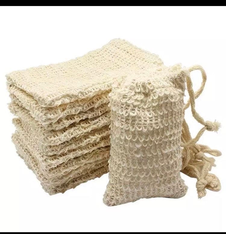 Natural Sisal Soap Bag Pouch Zero Waste organic soap bag 100% natural fiber Soap Saver Soap Bag Body Scrubber Exfoliator Bag