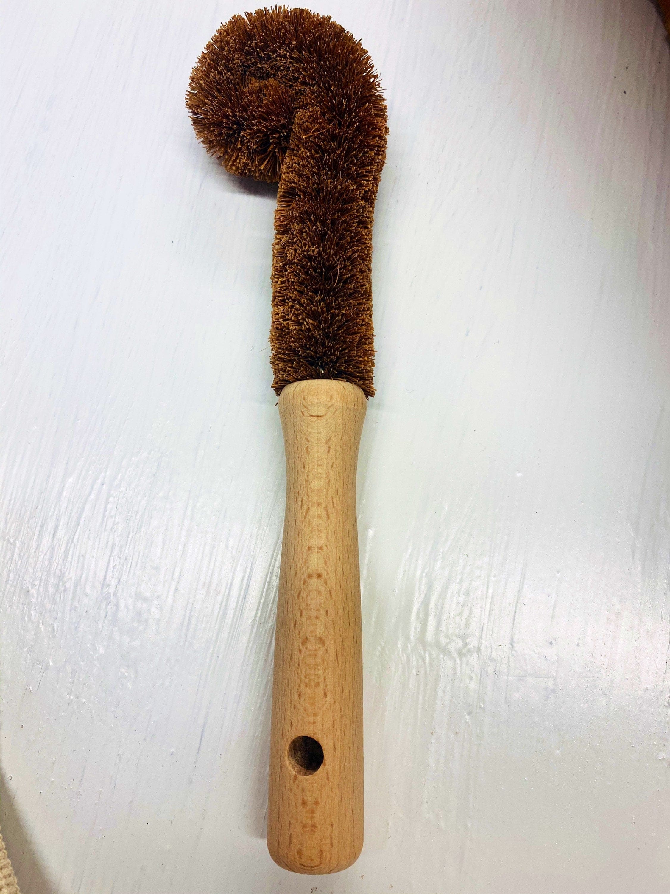 Coconut Fiber Dish Scrubber Natural Mason Jar Brush with adjustable top Bottle Cleaner Natural Organic Cleaning Brush Jar Cleaning Brush