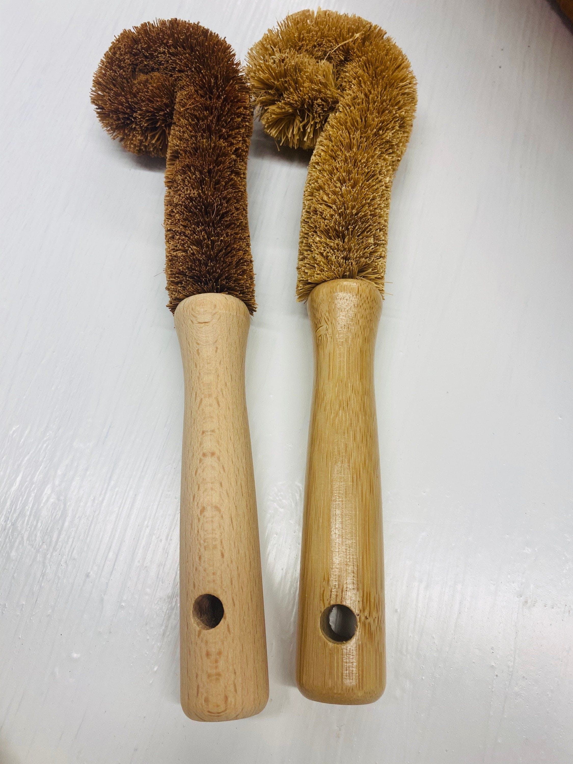 Coconut Fiber Dish Scrubber Natural Mason Jar Brush with adjustable top Bottle Cleaner Natural Organic Cleaning Brush Jar Cleaning Brush