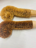 Coconut Fiber Dish Scrubber Natural Mason Jar Brush with adjustable top Bottle Cleaner Natural Organic Cleaning Brush Jar Cleaning Brush