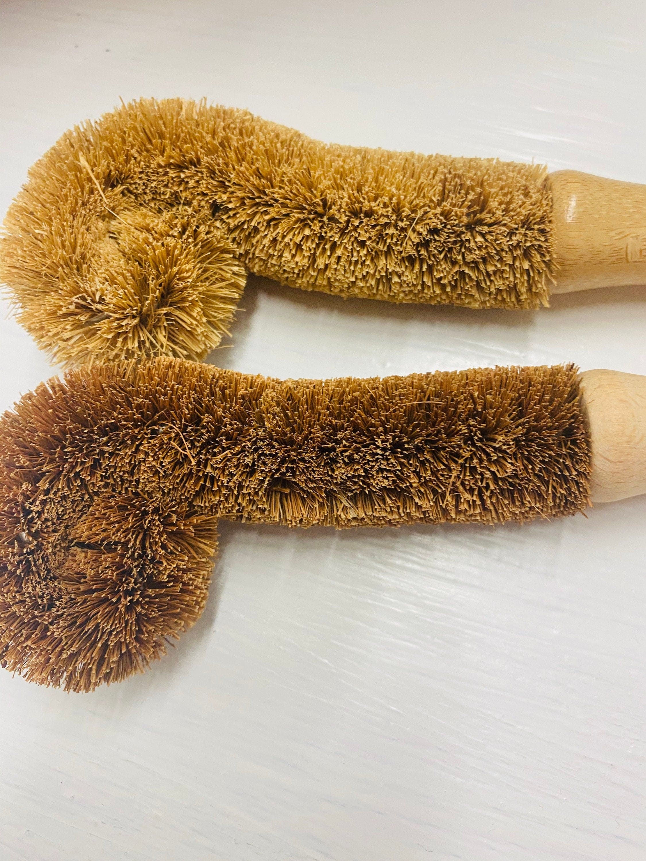 Coconut Fiber Dish Scrubber Natural Mason Jar Brush with adjustable top Bottle Cleaner Natural Organic Cleaning Brush Jar Cleaning Brush