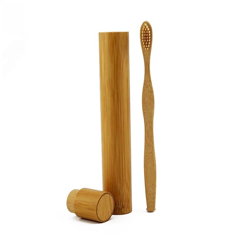 Bamboo Toothbrush Case