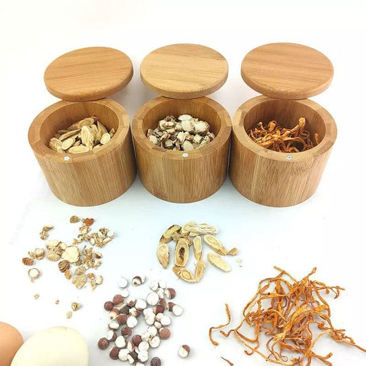 Bamboo Spice Jar with removable lid