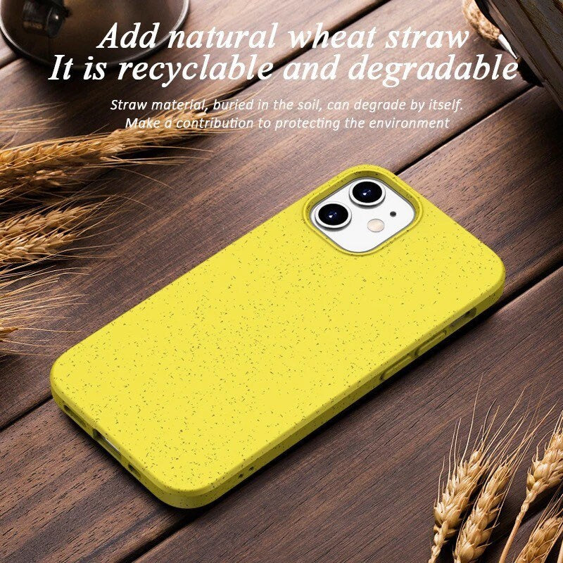100% Biodegradable Wheat Straw iPhone Case
