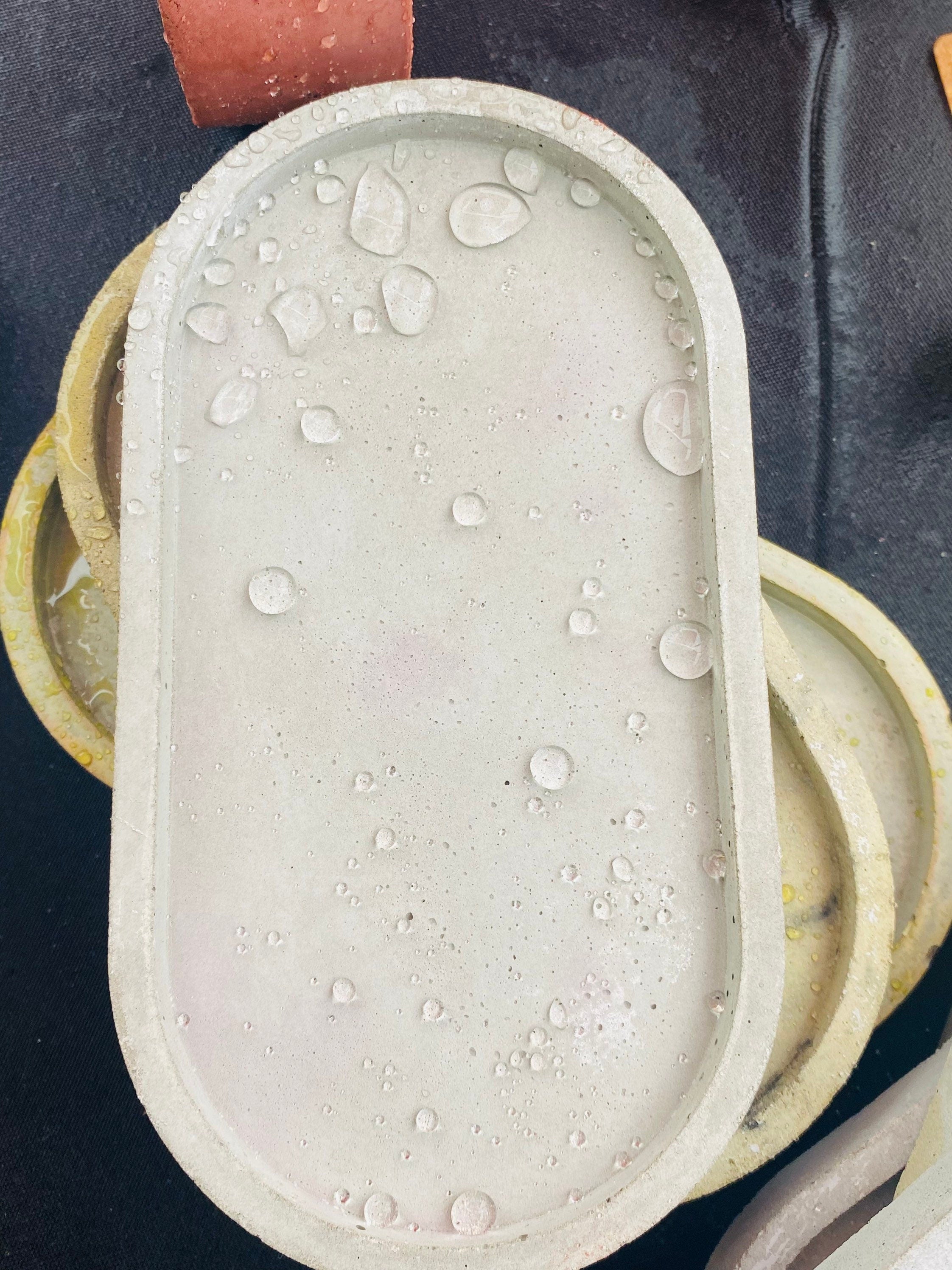 Concrete Oval Trinket | Concrete Tray