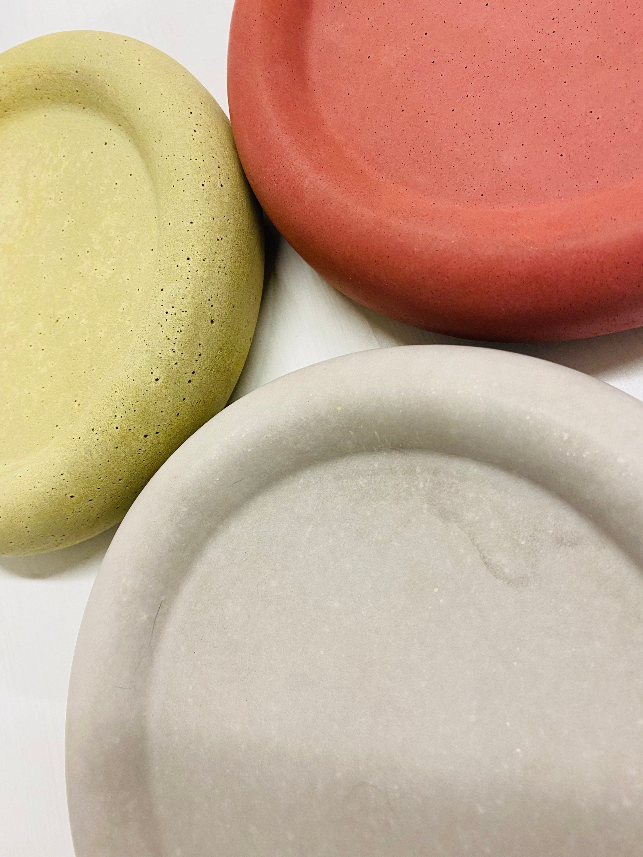 Handmade Round Heavy Duty Tray| Extra Thick Decorative Tray