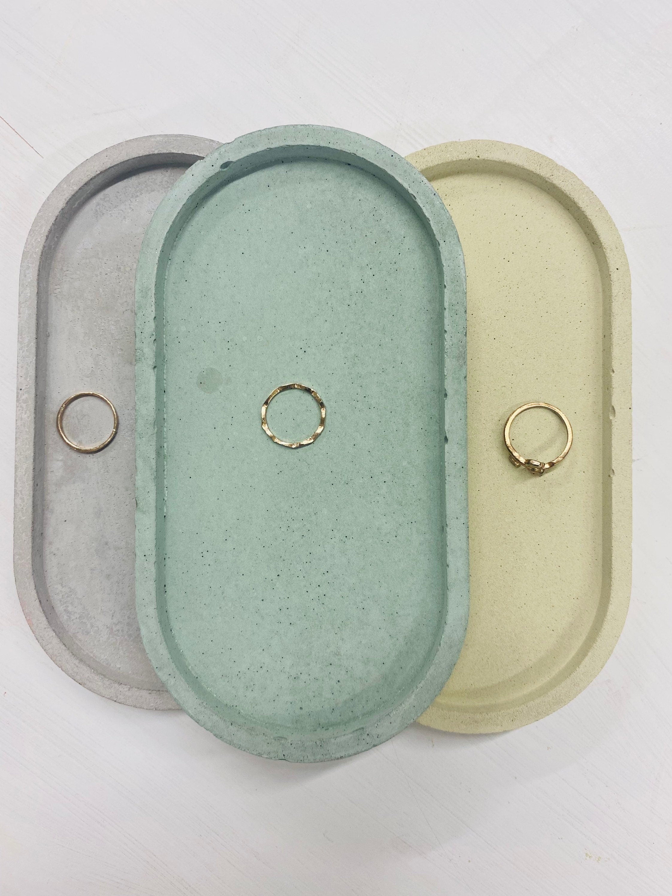 Concrete Oval Trinket | Concrete Tray