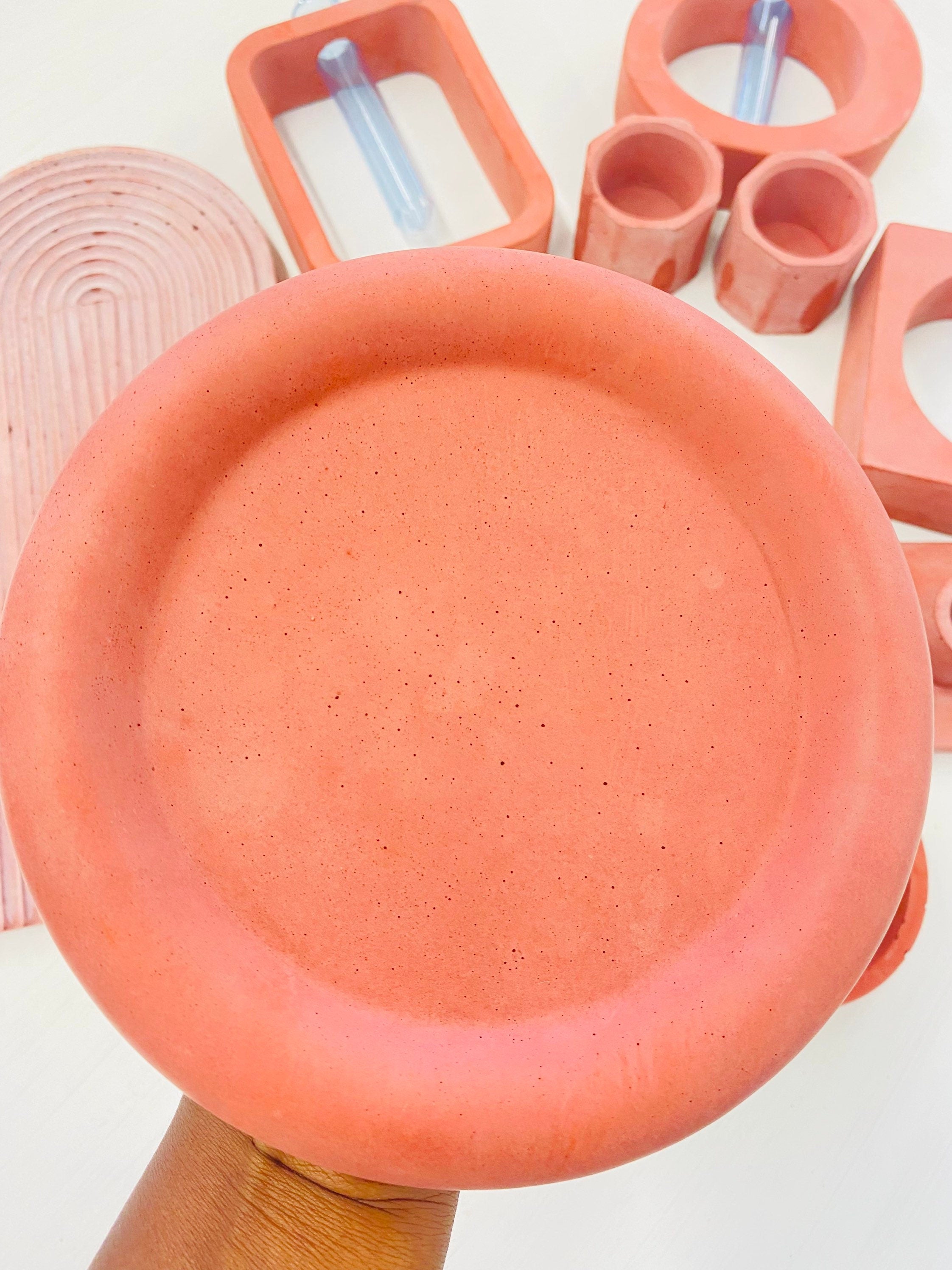 Handmade Round Heavy Duty Tray| Extra Thick Decorative Tray