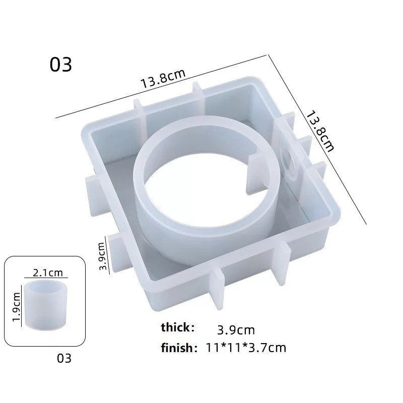 Propagation Tube Vase Mold l Jesmonite Mold l Concrete Casting Mold Geometric Pot Plants Stand Resin Silicone Mold For Making Decor