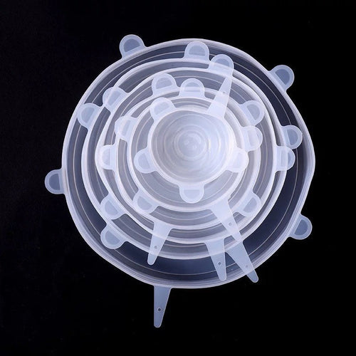 6 pcs Silicone Food Cover