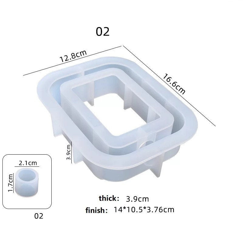 Propagation Tube Vase Mold l Jesmonite Mold l Concrete Casting Mold Geometric Pot Plants Stand Resin Silicone Mold For Making Decor