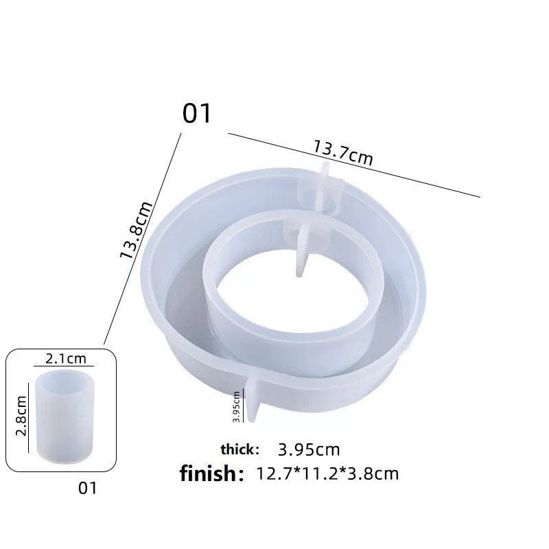Propagation Tube Vase Mold l Jesmonite Mold l Concrete Casting Mold Geometric Pot Plants Stand Resin Silicone Mold For Making Decor
