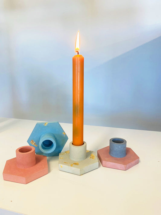 Mini Candle Stick Holder | Minimalist Candle Holder | Concrete Candle Holder | Cement candle holder