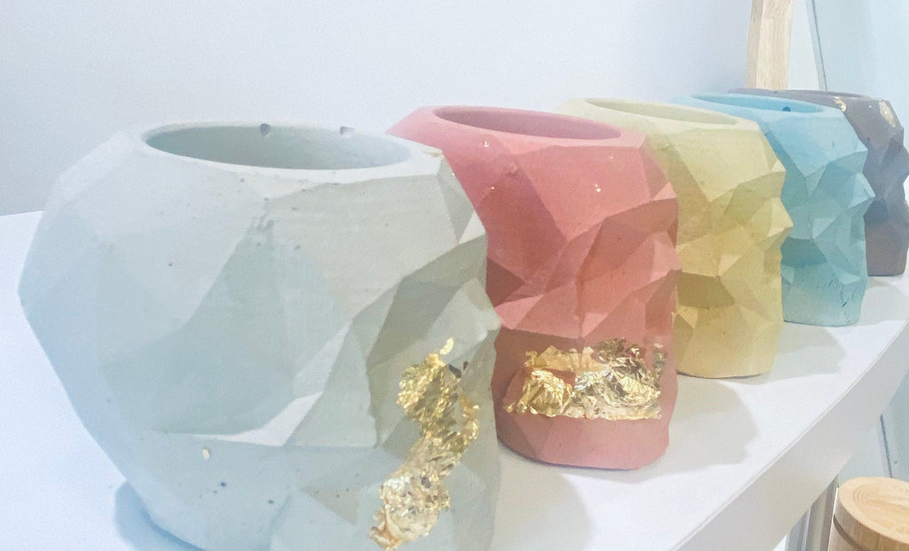 Geometry Cement Skull l Plant Pot l Mini