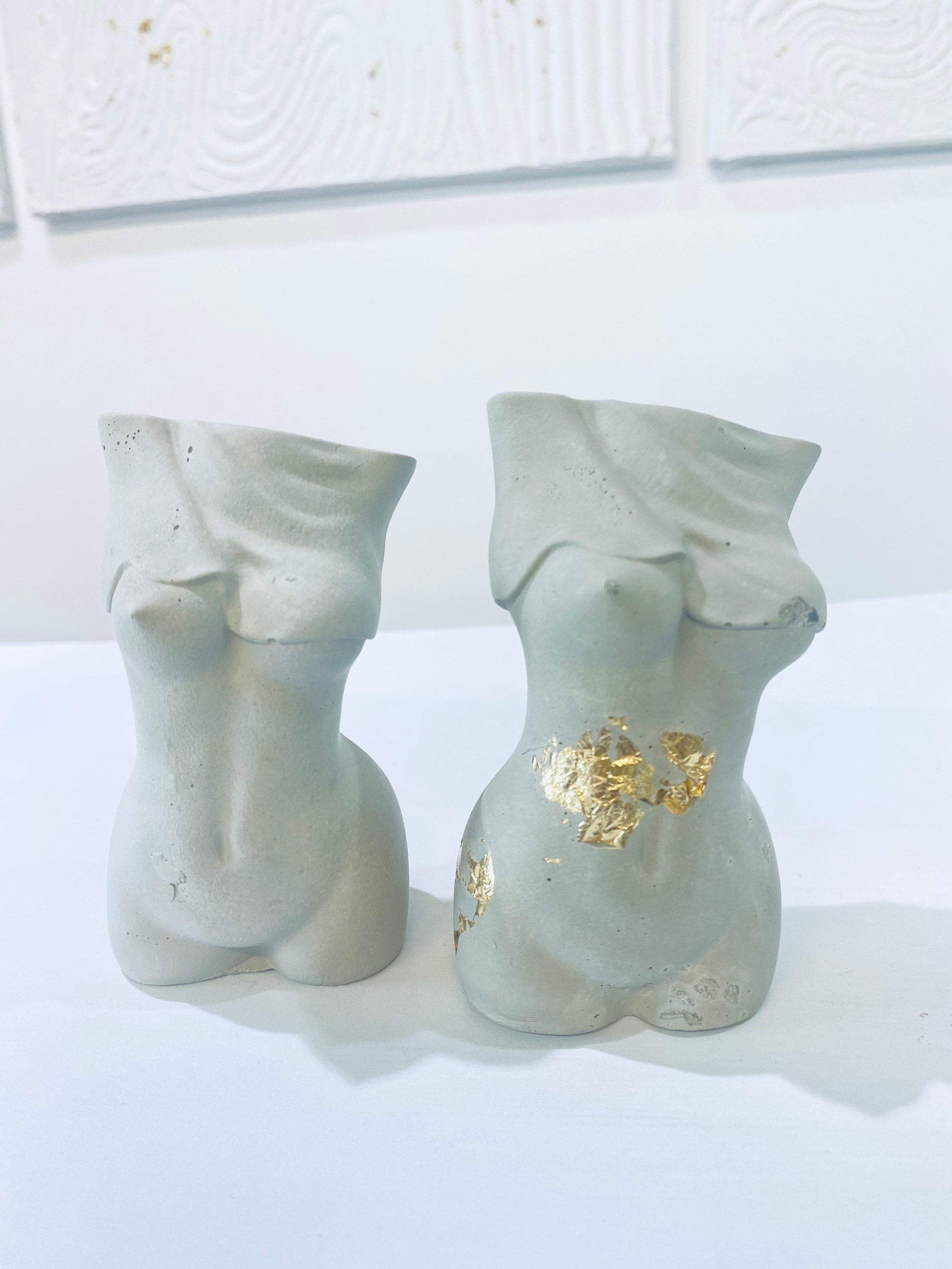 Concrete Body Sculpture  Miniature Man Body