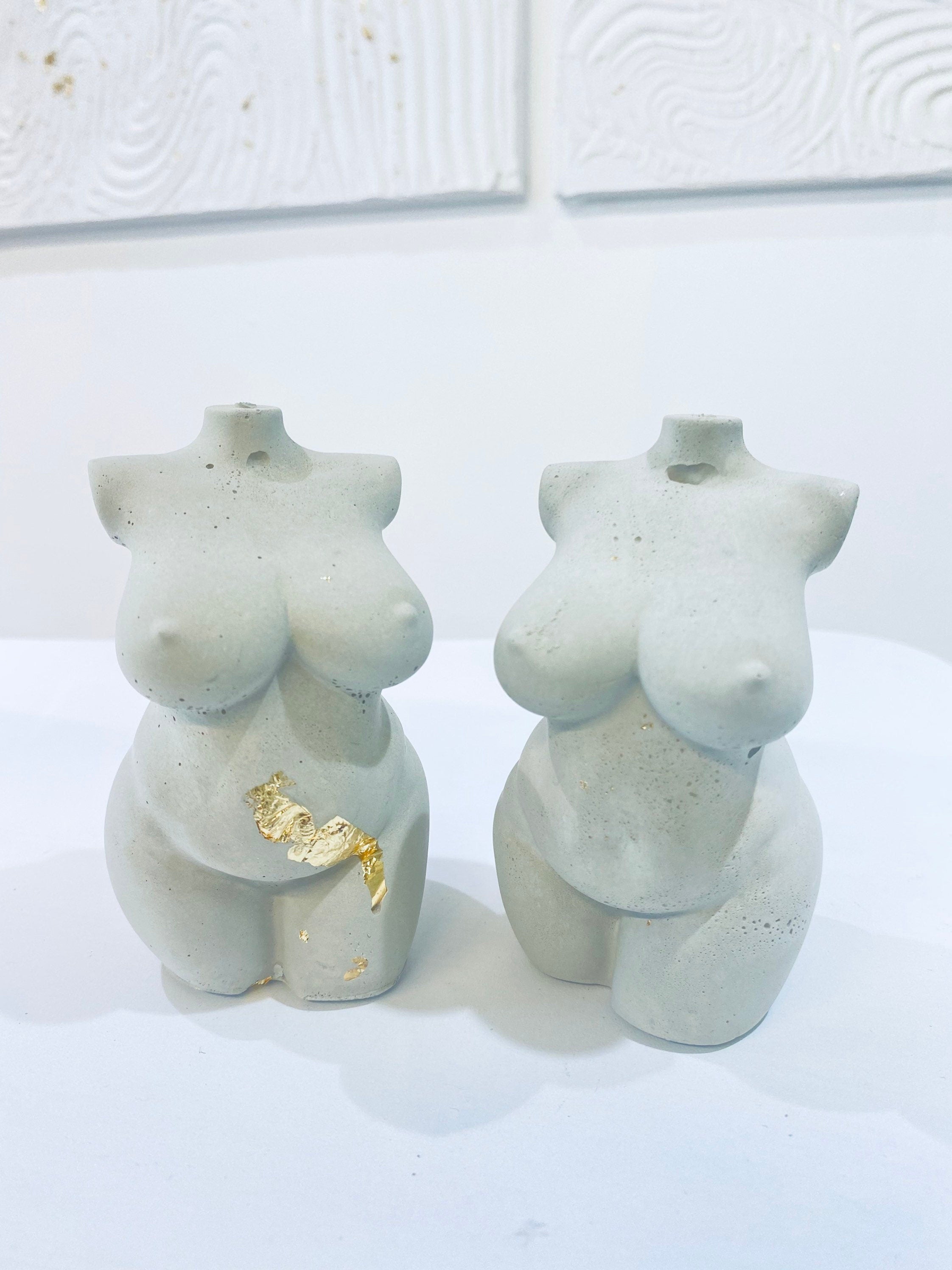 Concrete Body Sculpture  Miniature Man Body