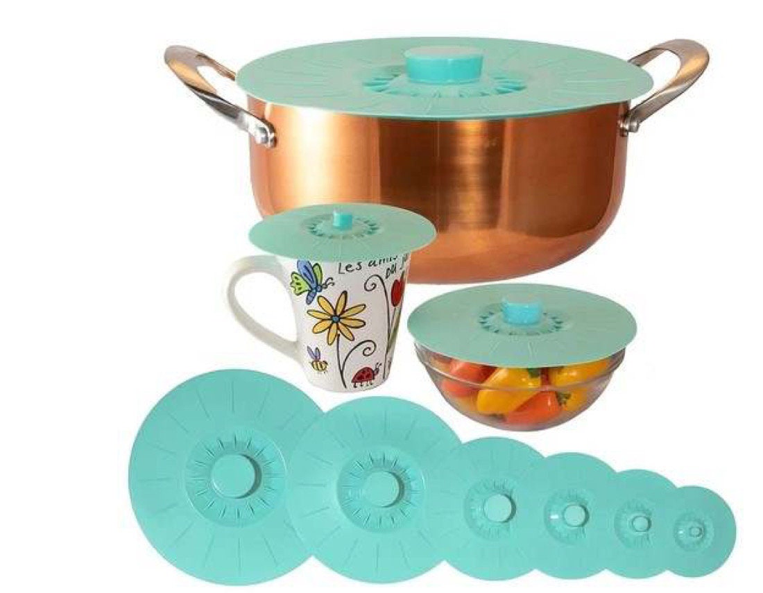 5 pcs Snap on Silicone Food Cover