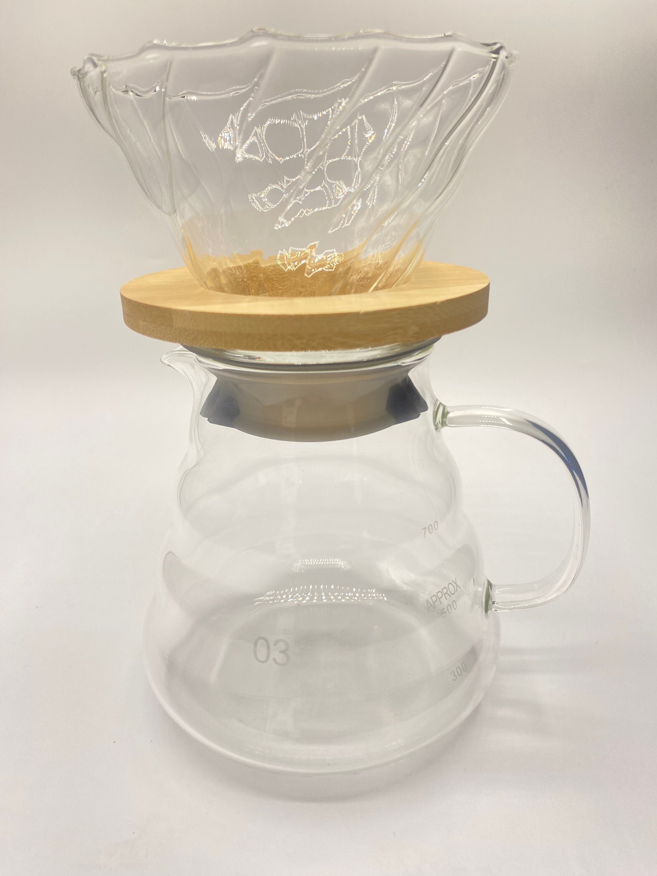 Bamboo Glass Coffee Dripper Set